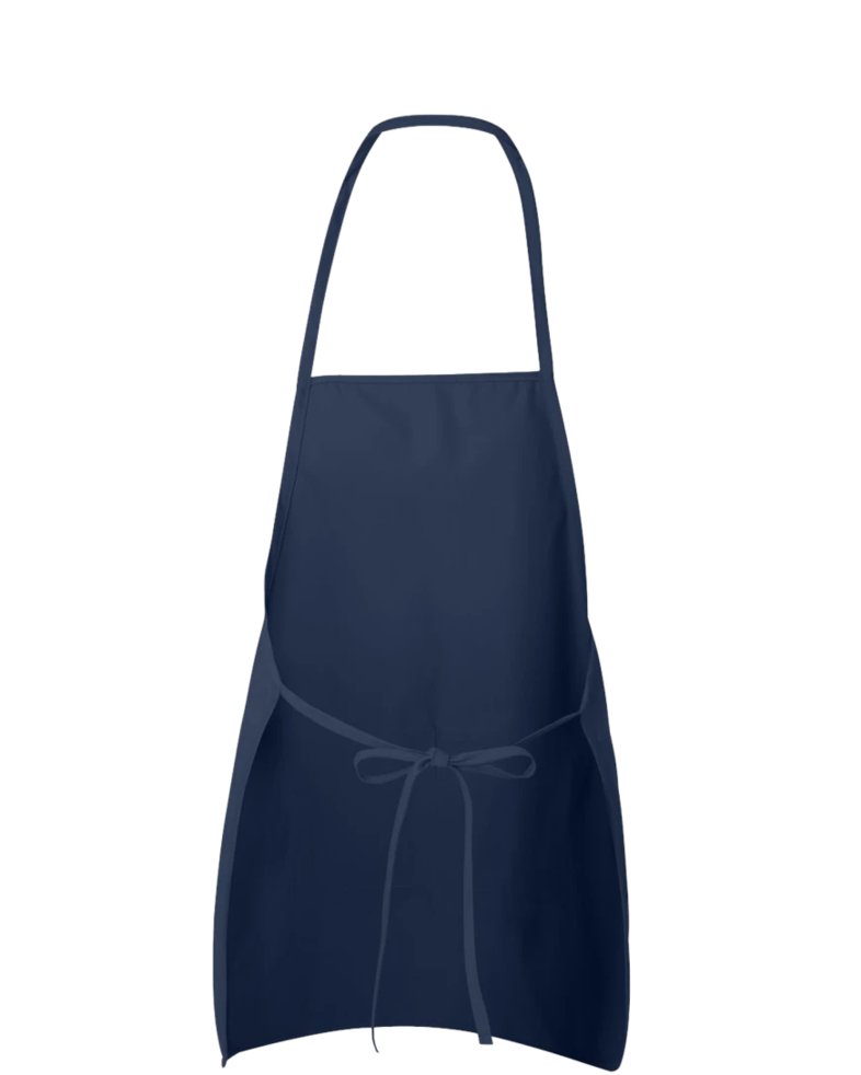 Image of a model wearing a 5505 Liberty Bags Medium-Length Butcher Block Apron