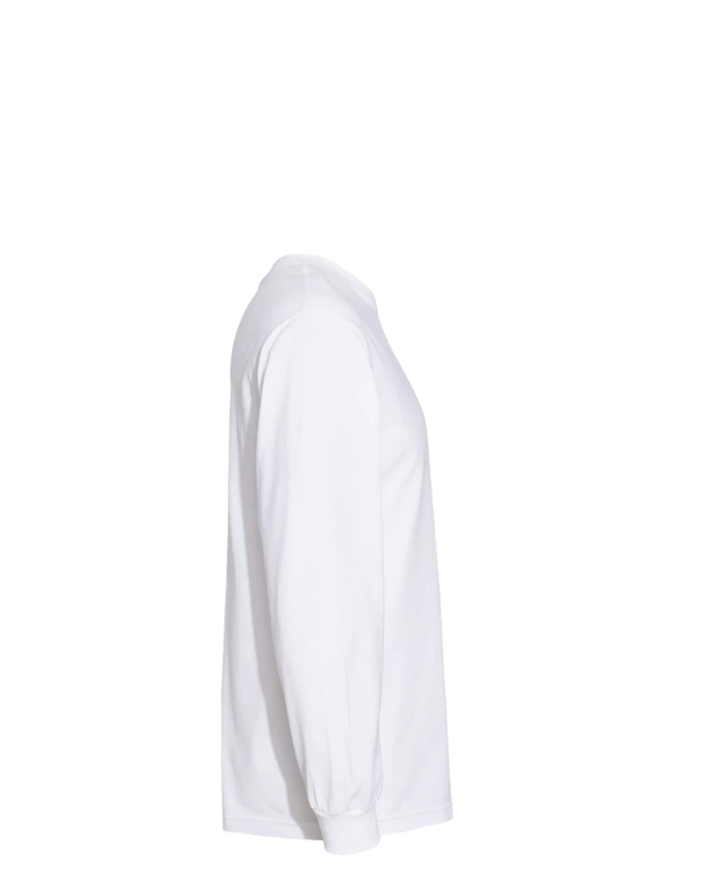 Image of a model wearing a 1304 American Apparel Unisex Heavyweight Cotton Long Sleeve Tee