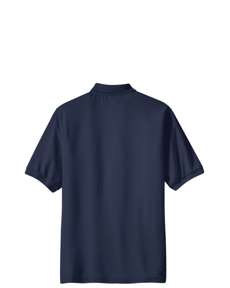 Image of a model wearing a K500P Port Authority Silk Touch Polo with Pocket