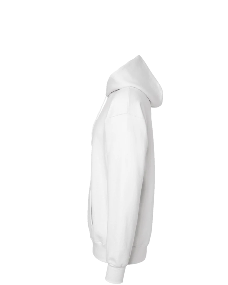 Image of a model wearing a F170 Hanes Pullover Hooded Sweatshirt