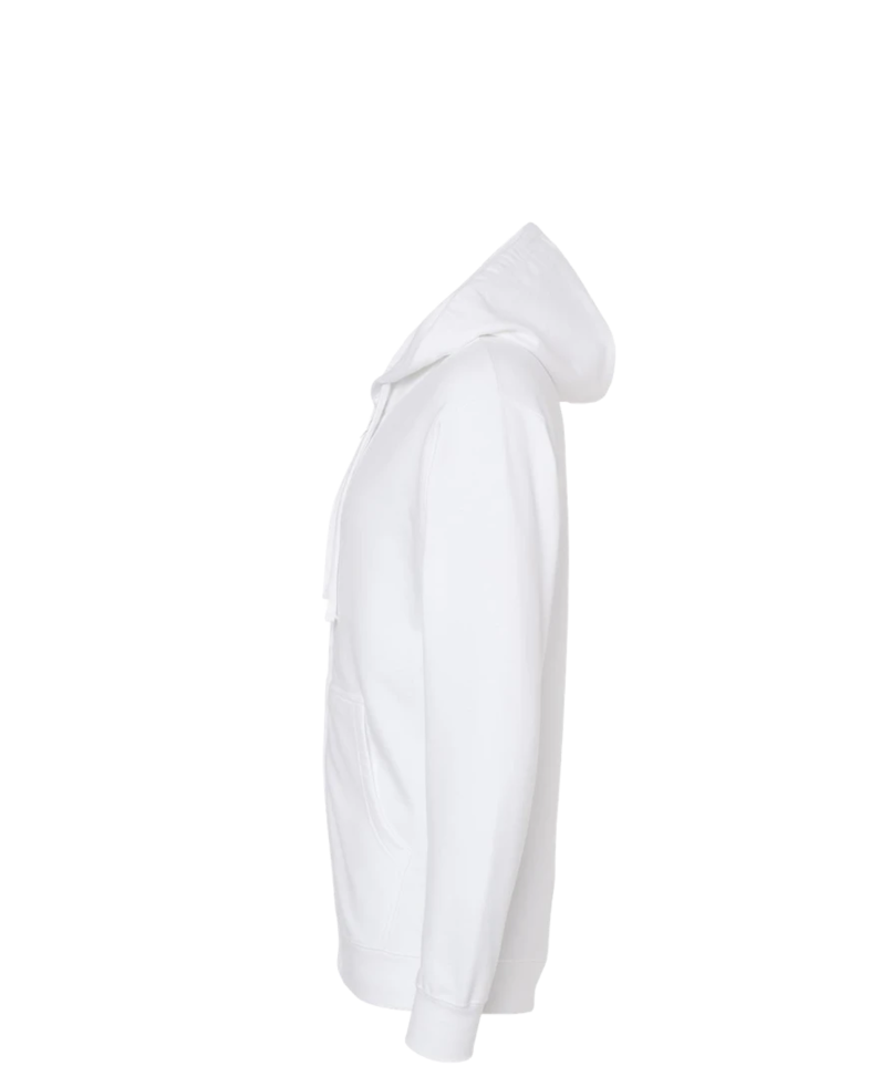 Image of a model wearing a SS4500Z Independent Trading Co. Midweight Full-Zip Hooded Sweatshirt