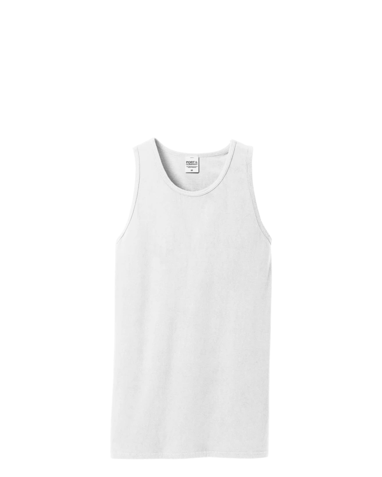 Image of a model wearing a PC099TT Port & Company Pigment Dyed Tank Top