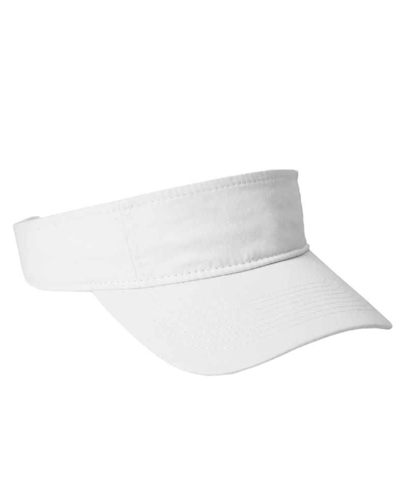 Image of a model wearing a CP45 Port & Company Fashion Visor