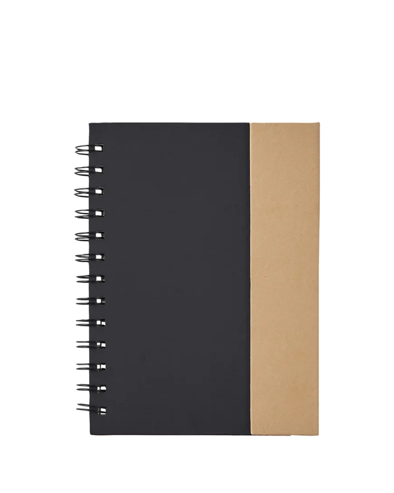 Image of a model wearing a 1409 Eco Magnetic Notebook with Sticky Notes & Pen