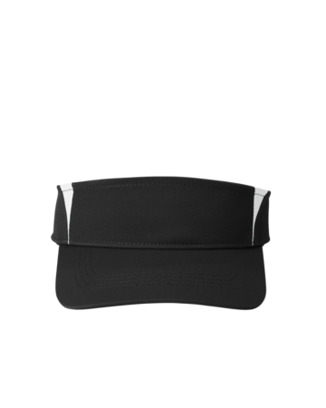 Model wearing a STC13 Sport-Tek Dry Zone Colorblock Visor