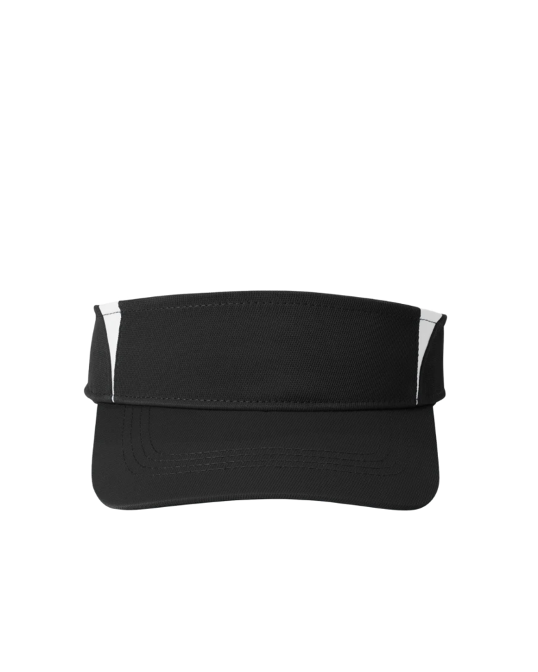 Image of a model wearing a STC13 Sport-Tek Dry Zone Colorblock Visor