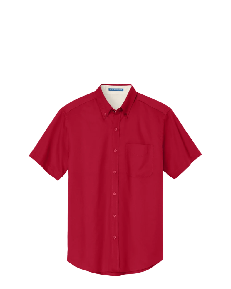 Image of a model wearing a S508 Port Authority Short Sleeve Easy Care Shirt