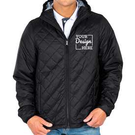 9245 Charles River Men's Lithium Quilted Hooded Jacket