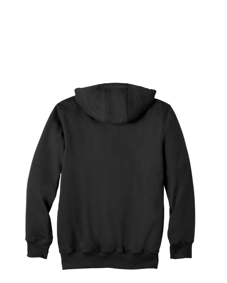 Image of a model wearing a CT100614 Carhartt Rain Defender Paxton Heavyweight Hooded Zip-Front Sweatshirt