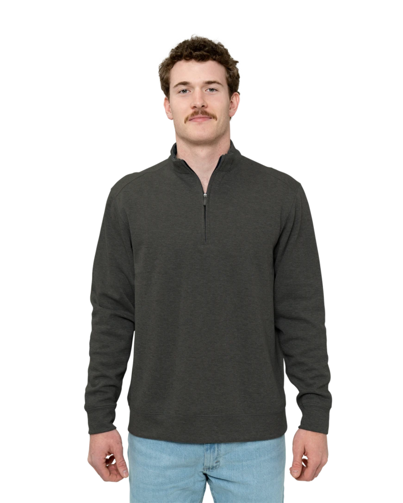 Image of a model wearing a K807 Port Authority Interlock 1/4-Zip