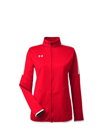 Model wearing a 1326774 Under Armour Ladies' Rival Knit Jacket