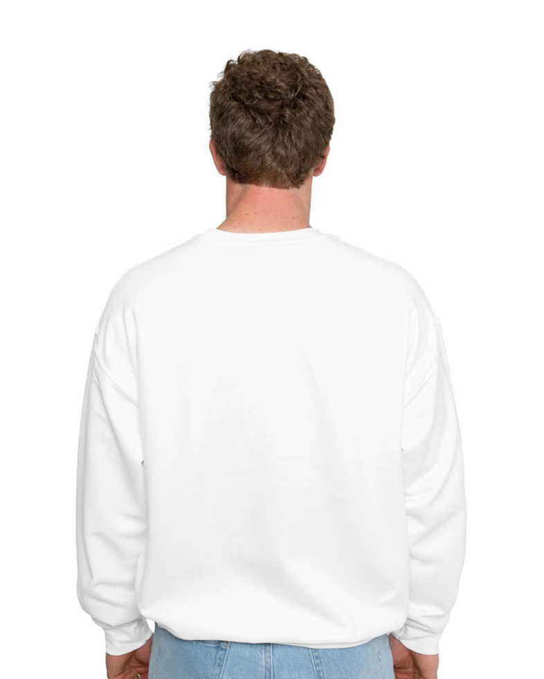 Image of a model wearing a 12000 Gildan Dryblend Crewneck Sweatshirt