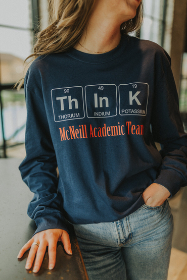 Customer wearing a PC54LS Port & Company Long Sleeve Core Cotton Tee