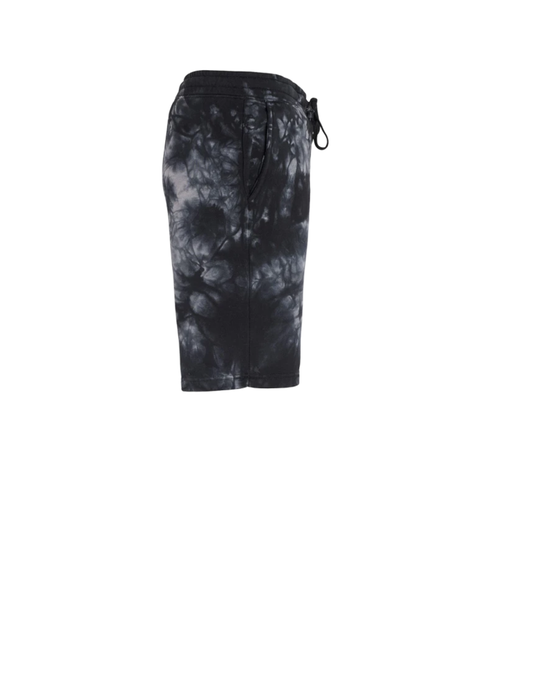 Image of a model wearing a PRM50STTD Independent Trading Co. Tie-Dyed Fleece Shorts