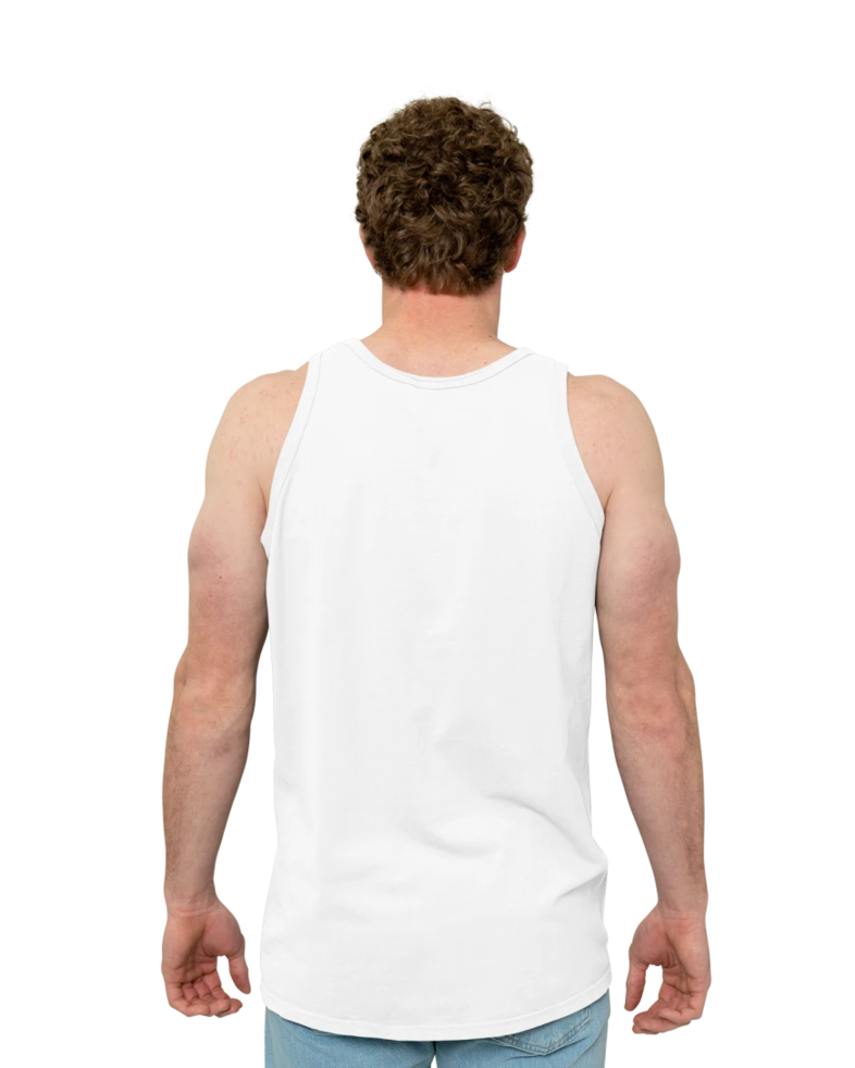 Image of a model wearing a GDH300 ComfortWash by Hanes Garment-Dyed Unisex Tank Top