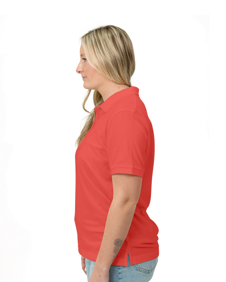 Image of a model wearing a L500 Ladies' Port Authority Silk Touch Polo