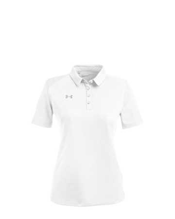 Model wearing a 1370431 Under Armour Ladies' Tech Polo