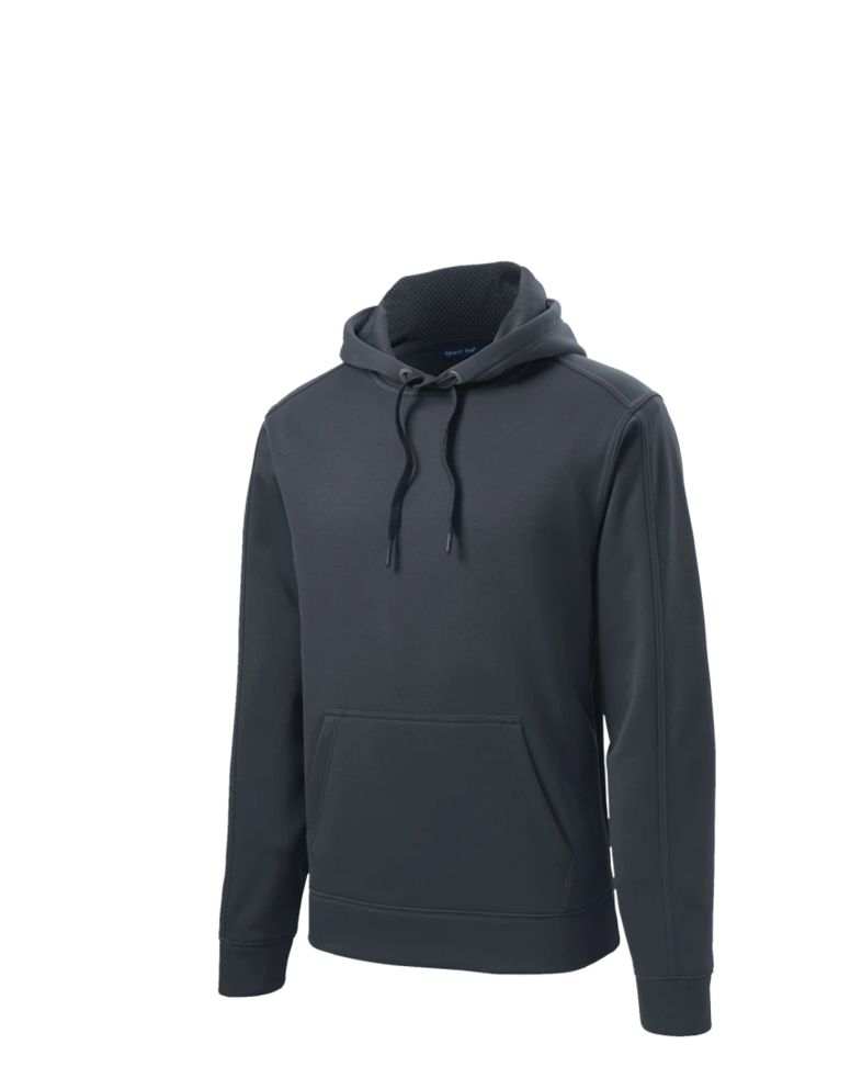 Image of a model wearing a ST290 Sport-Tek Repel Hooded Pullover