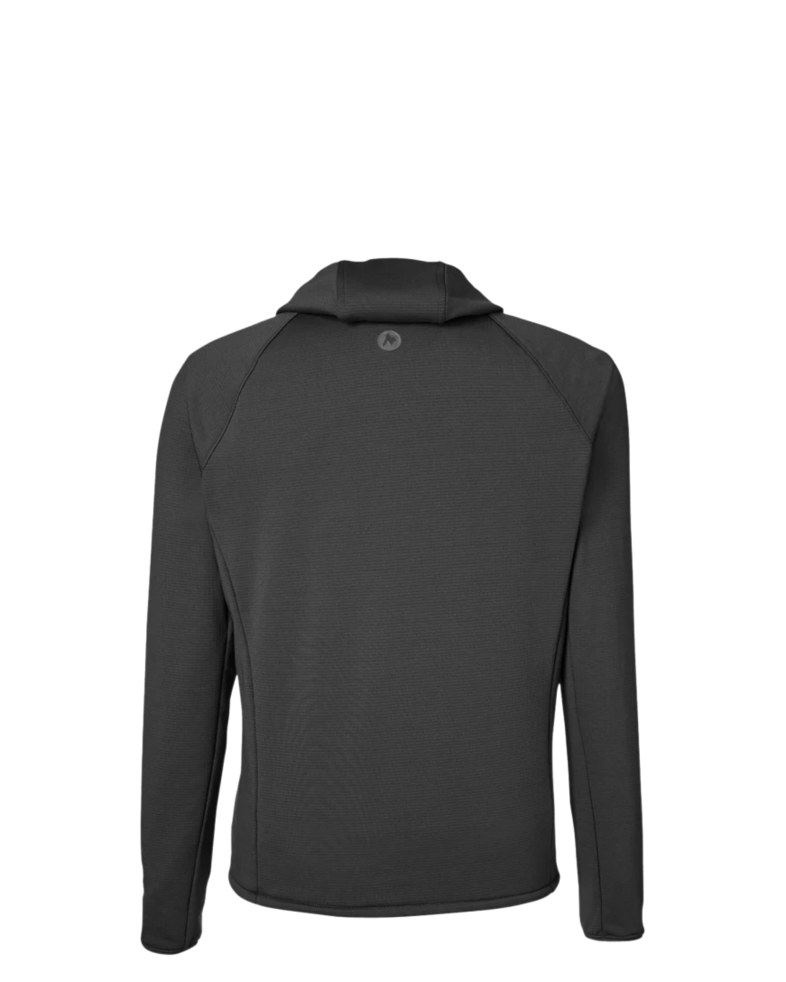 Image of a model wearing a M15383 Marmot Men's Leconte Full-Zip Hooded Jacket