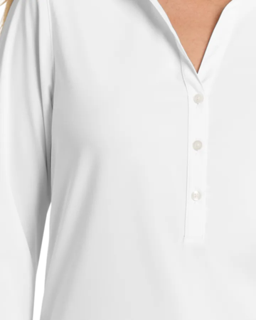 Closeup of a LW680 Port Authority Ladies City Stretch Tunic