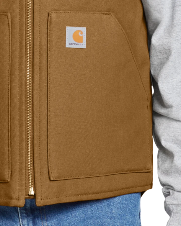 Closeup of a CT106676 Carhartt Duck Vest