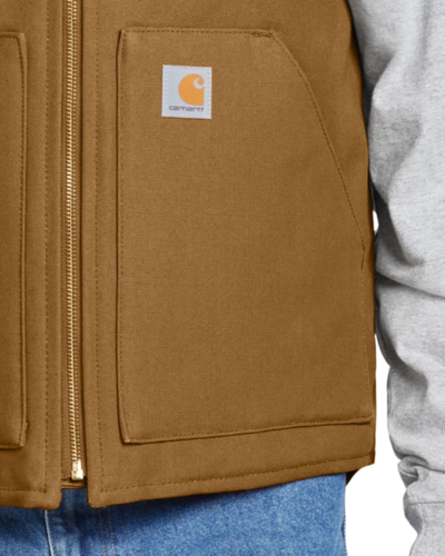 Closeup of a CT106676 Carhartt Duck Vest