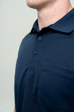 Closeup of a ST640P Sport-Tek PosiCharge RacerMesh Pocket Polo