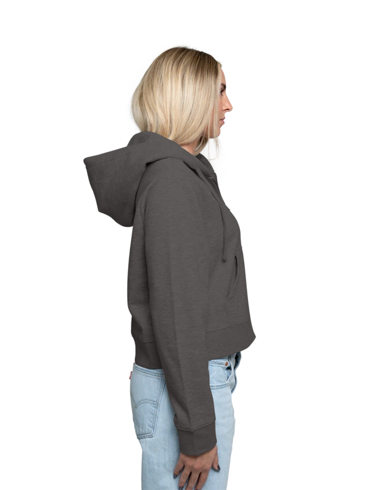 Image of a model wearing a DT6103 District® Women’s V.I.T.™ Fleece Full-Zip Hoodie