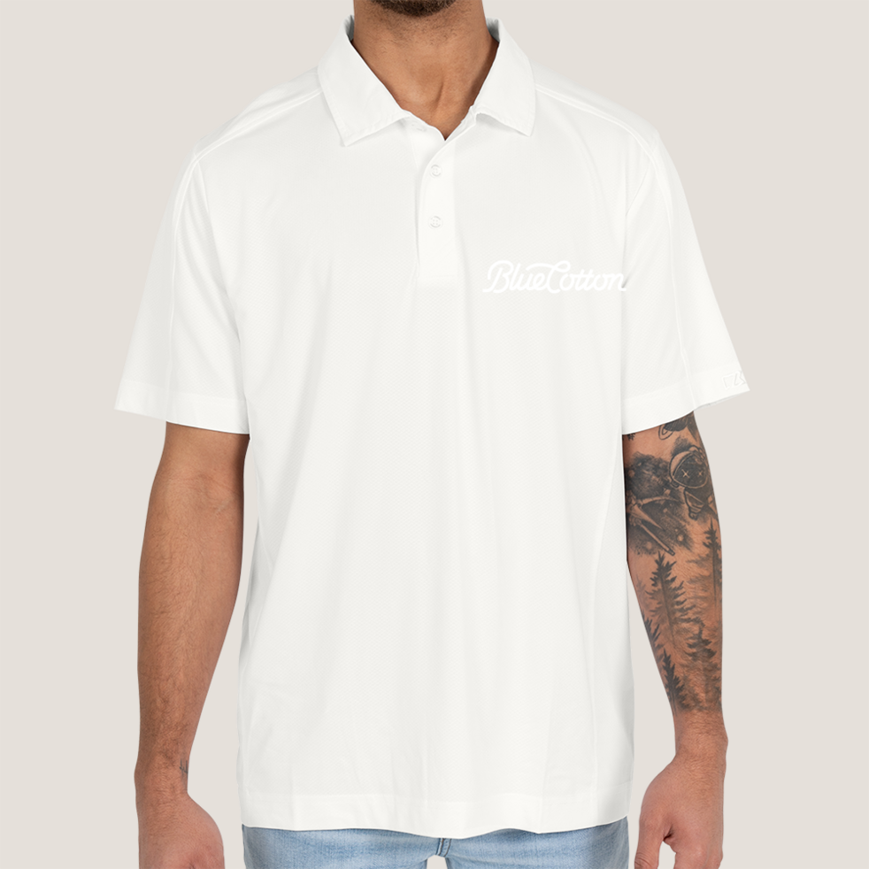 Image of MCK01127 Cutter & Buck Prospect Textured Stretch Mens Short Sleeve Polo