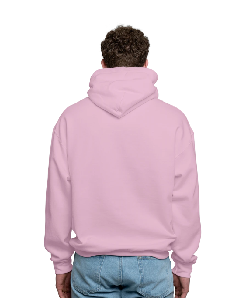 Image of a model wearing a 18500 Gildan Blend Pullover Hooded Sweatshirt