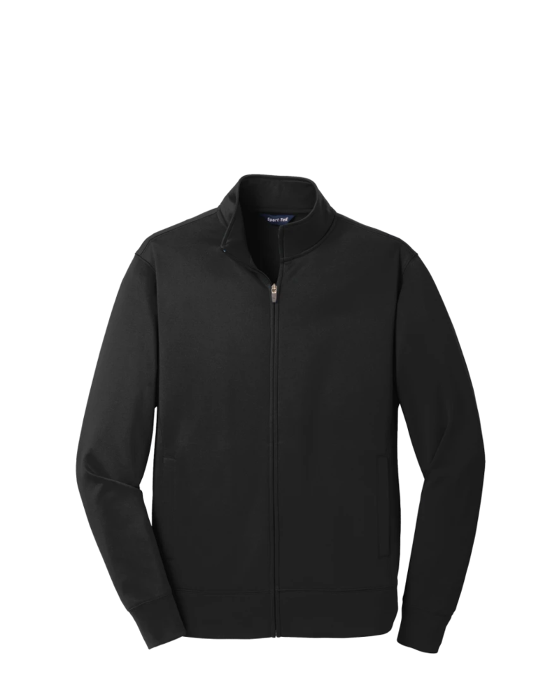 Image of a model wearing a ST241 Sport-Tek Sport-Wick Fleece Full-Zip Jacket