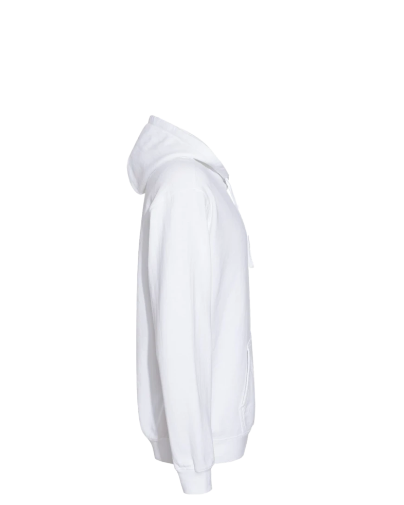 Image of a model wearing a CC1567 Comfort Colors Hooded Pullover Sweatshirt