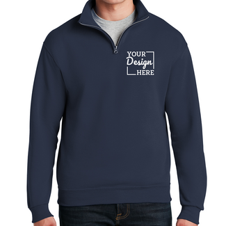 Custom Sweats:  995M Jerzees Nublend Adult Quarter-Zip Cadet Collar Sweatshirt