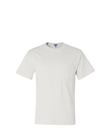Model wearing a 29MP Jerzees Pocket Tee