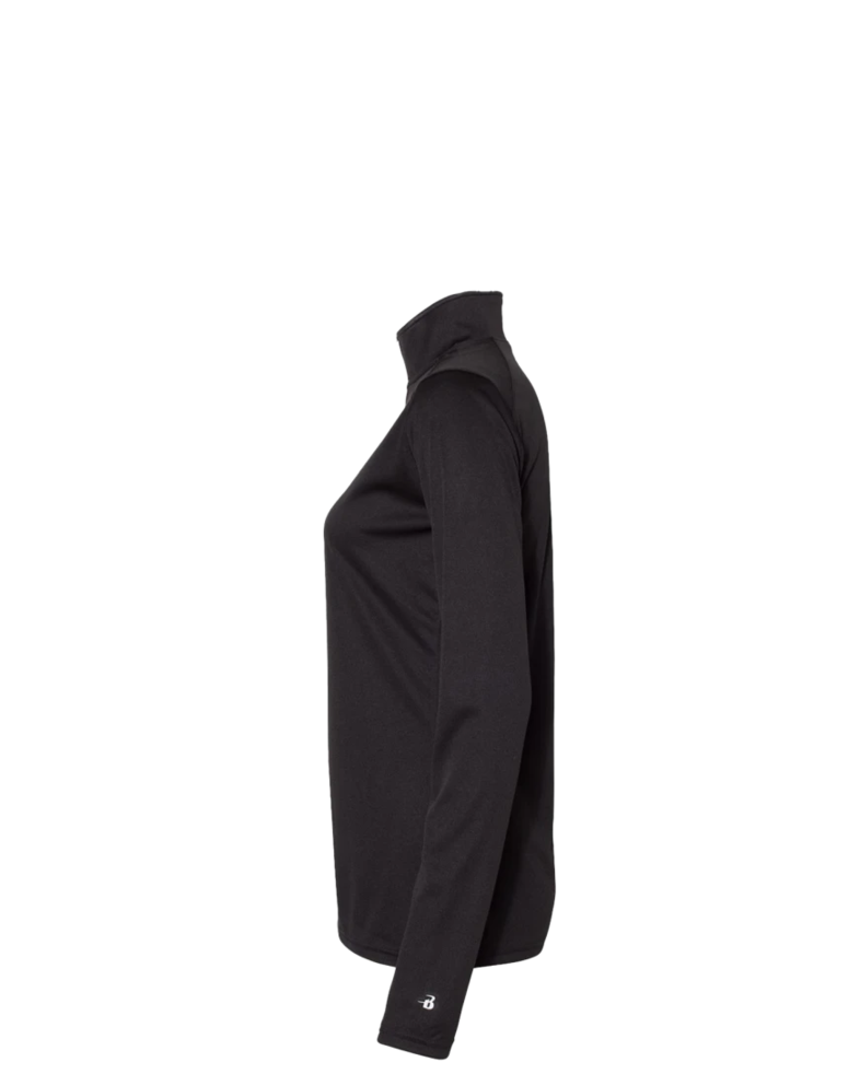 Image of a model wearing a 4103 Badger B-Core Ladies 1/4 Zip
