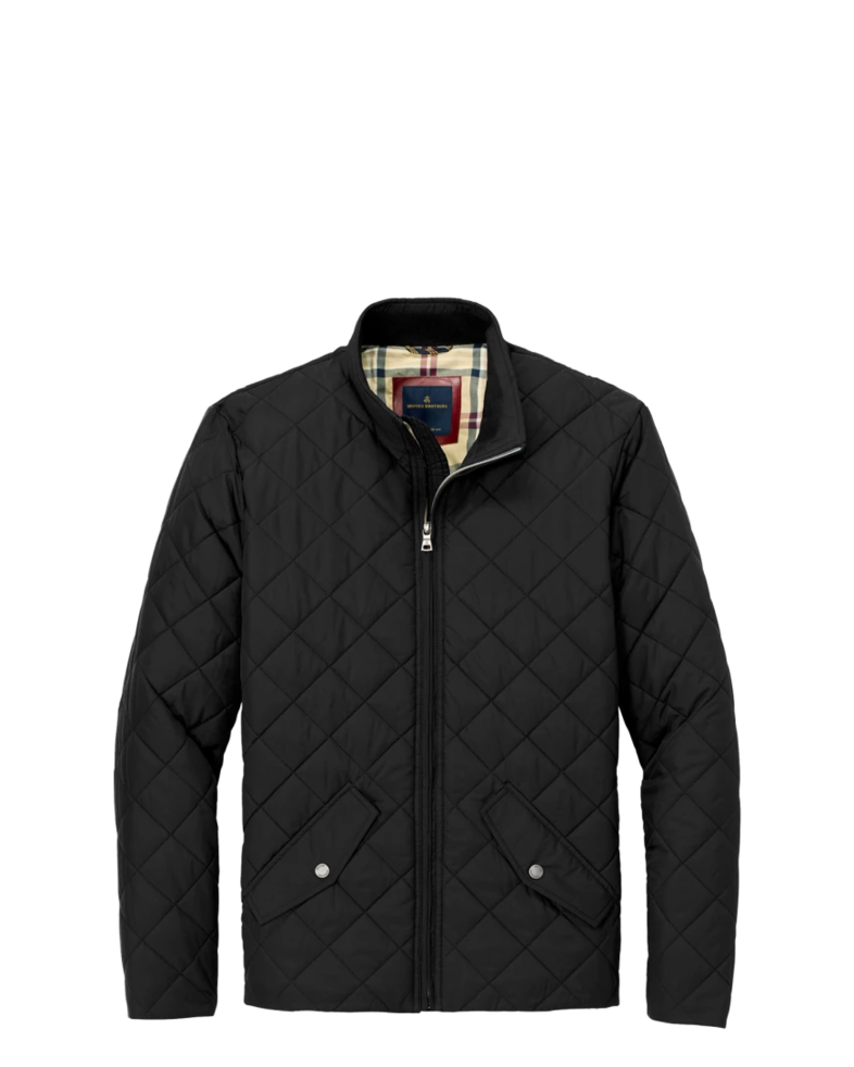 Image of a model wearing a BB18600 Brooks Brothers® Quilted Jacket
