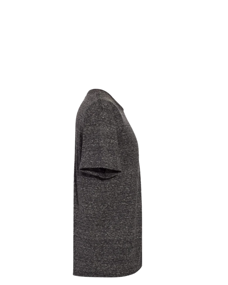 Image of a model wearing a 88MR JERZEES Snow Heather Jersey Crew T-Shirt