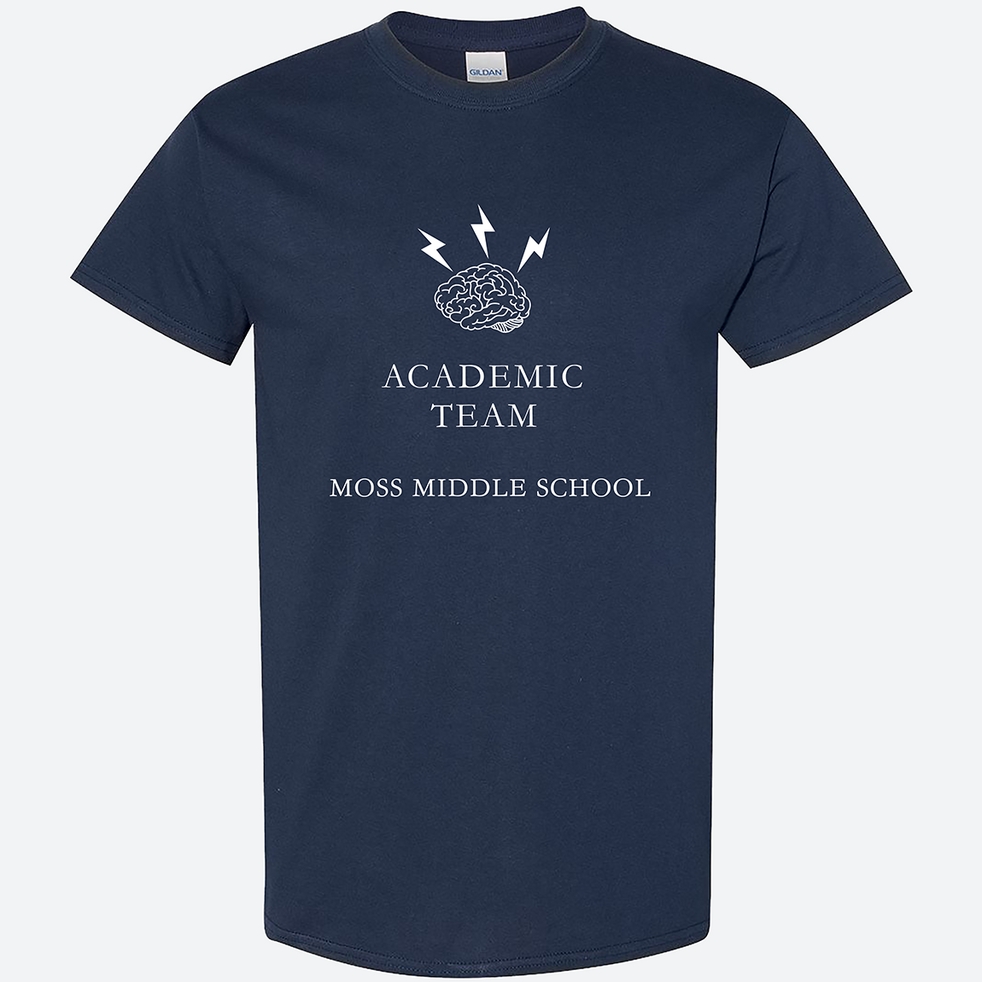 Image for Group Order Moss Middle School Academic Team Navy T-Shirts