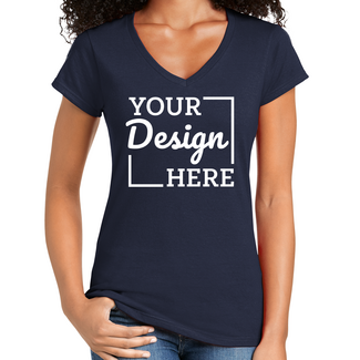 Custom Featured Brands:  64V00L Gildan Softstyle® Women’s V-Neck T-Shirt