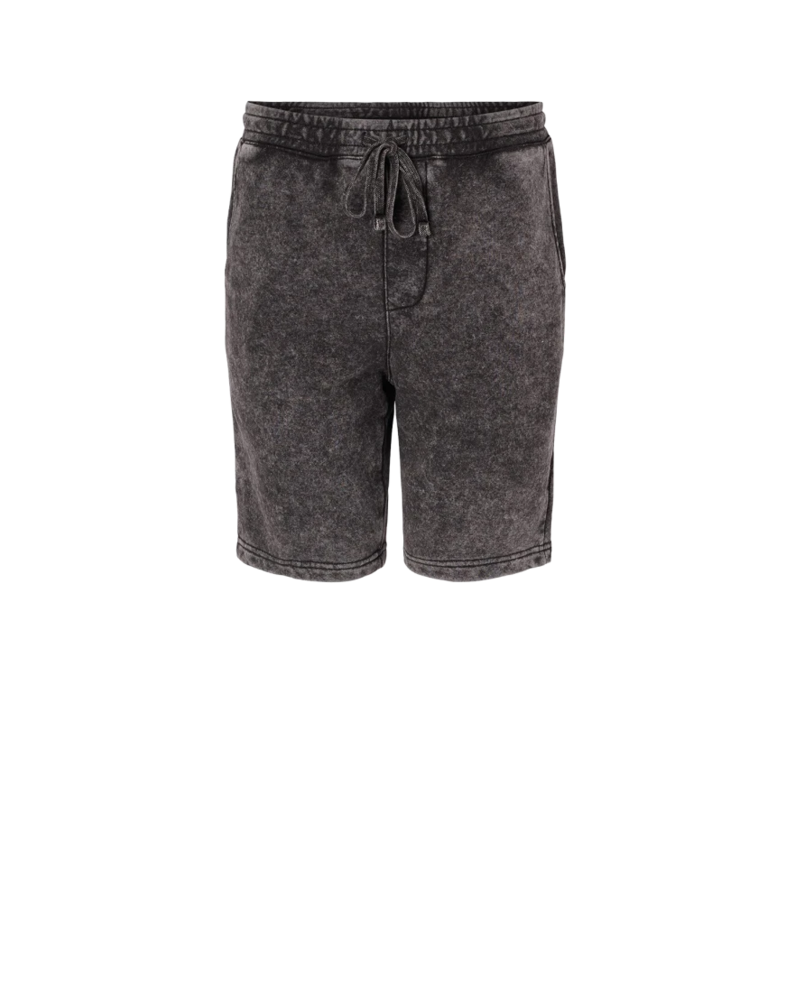 Image of a model wearing a PRM50STMW Independent Trading Co. Mineral Wash Fleece Shorts