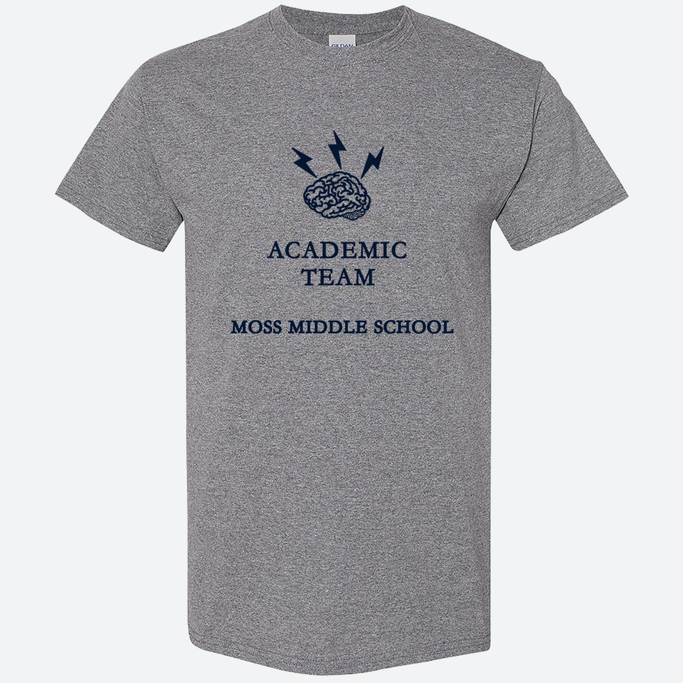 Image for Group Order Moss Middle School Academic Team Sport Grey T-Shirts