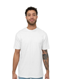 Image of a model wearing 64000 Gildan SoftStyle Tee