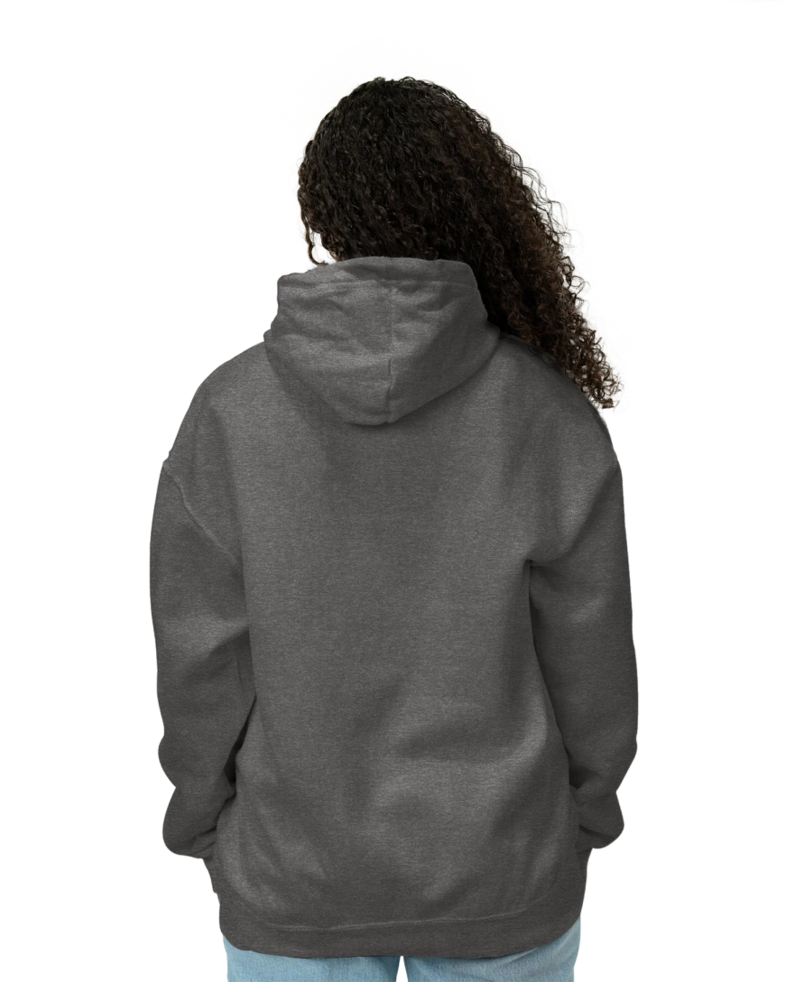 Image of a model wearing a 993M Jerzees Full Zip Hood