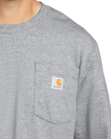 Closeup of a CTK126 Carhartt Workwear Pocket Long Sleeve T-Shirt