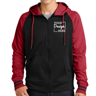 Custom Hoodies:  ST236 Sport-Tek Sport-Wick Varsity Fleece Full-Zip Hooded Jacket