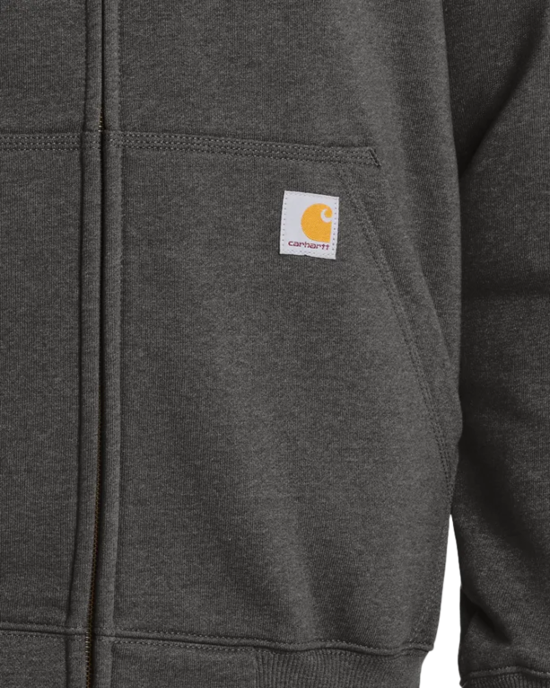 Closeup of a CT100614 Carhartt Rain Defender Paxton Heavyweight Hooded Zip-Front Sweatshirt