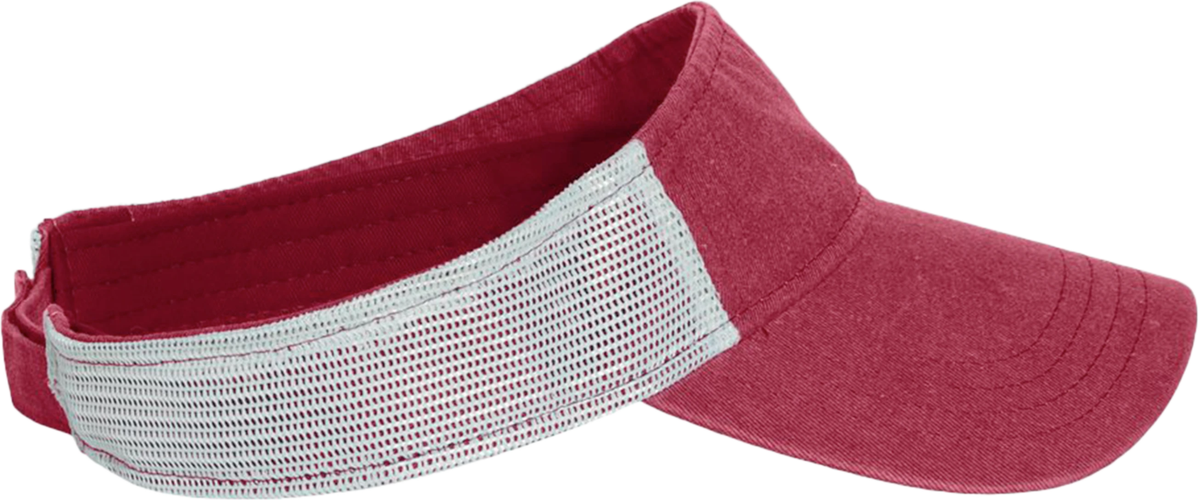 Image of a model wearing a SP540 Sportsman Pigment-Dyed Trucker Visor