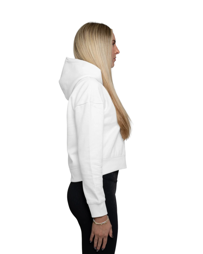 Image of a model wearing a DT6101 District® Women’s V.I.T.™ Fleece Hoodie