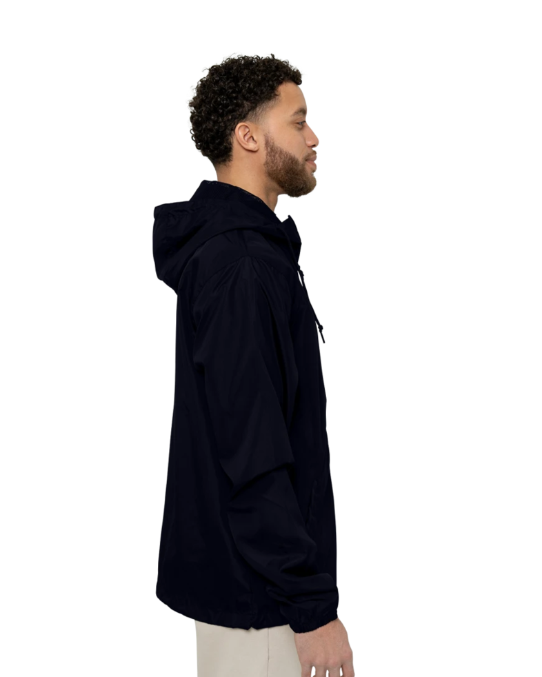 Image of a model wearing a EXP54LWZ Independent Trading Co. Unisex Lightweight Windbreaker Full-Zip Jacket