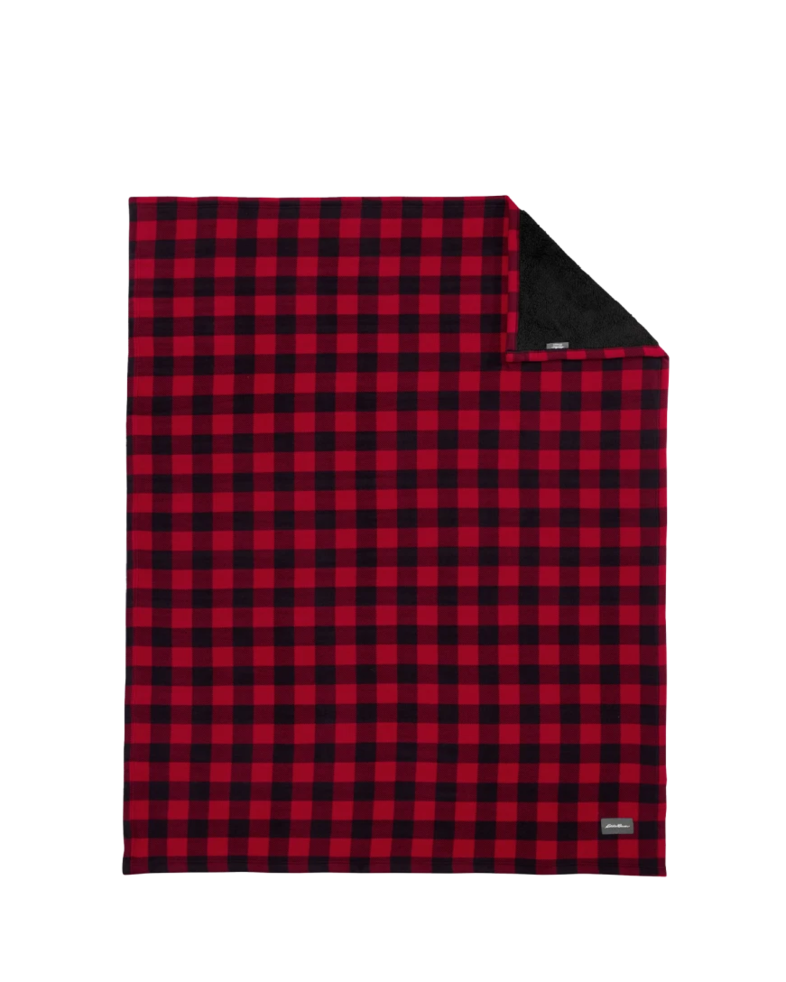 Image of a model wearing a EB750 Eddie Bauer Woodland Blanket